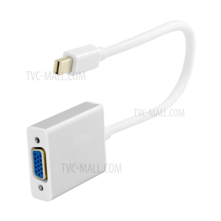 Active Mini DisplayPort Male to VGA Female Adapter Cable for Macbook/Monitor/Laptop etc- Silver Shell-5