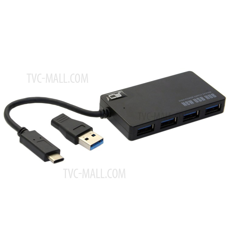 USB 3.1 Type-C USB-C & USB 3.0 Combo 4 Port Hub For Laptop & Computer Support Windows 8 Mac OS-1