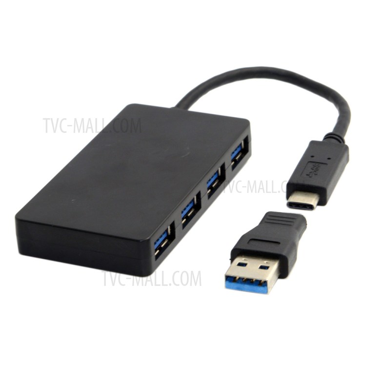 USB 3.1 Type-C USB-C & USB 3.0 Combo 4 Port Hub For Laptop & Computer Support Windows 8 Mac OS-5