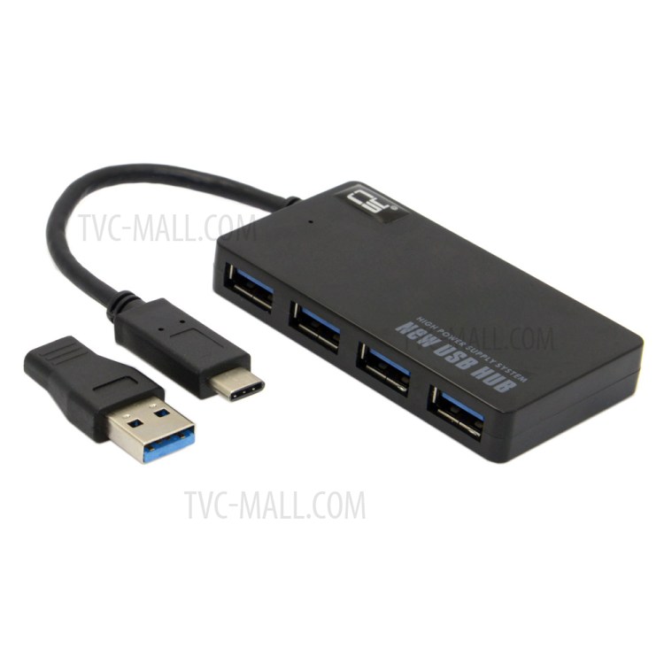 USB 3.1 Type-C USB-C & USB 3.0 Combo 4 Port Hub For Laptop & Computer Support Windows 8 Mac OS-6