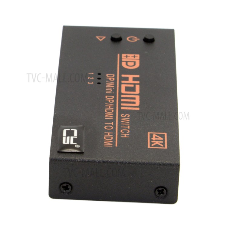 DP & HDMI & Mini DisplayPort DP in to HDMI out Switch Switcher Selector 3 in 1 HDTV 1.4 1080P 4K for PC & Laptop-9