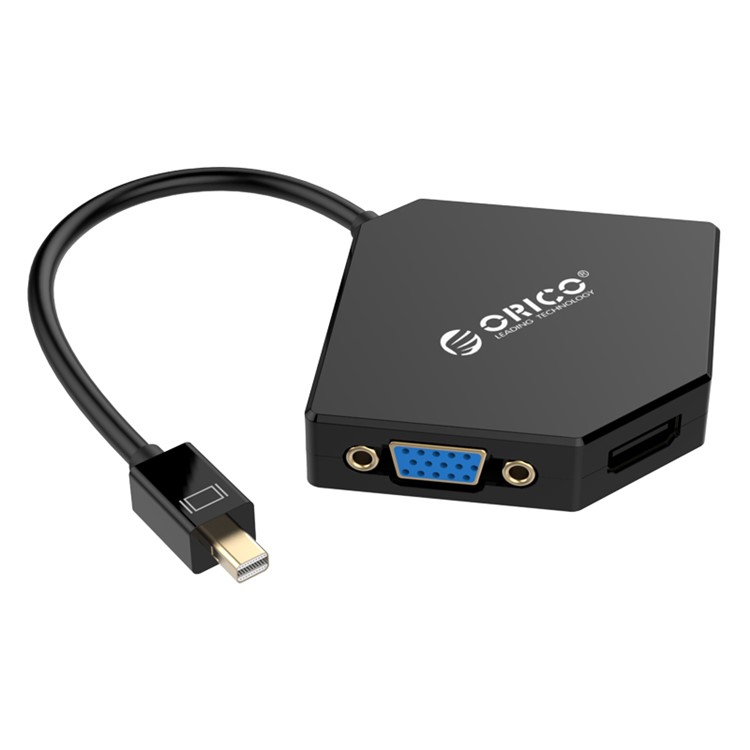 ORICO DMP-HDV3 Mini DP DisplayPort/Thunderbolt to HDMI & VGA & DVI Adapter Cable 1080P - Black-1