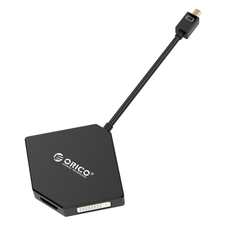 ORICO DMP-HDV3 Mini DP DisplayPort/Thunderbolt to HDMI & VGA & DVI Adapter Cable 1080P - Black-2
