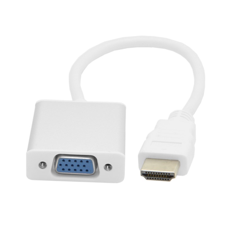 HDMI Source to VGA & 3.5mm Output Converter Cable for HDTV PC 1080P - Silver Shell-7
