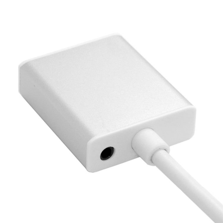 HDMI Source to VGA & 3.5mm Output Converter Cable for HDTV PC 1080P - Silver Shell-8