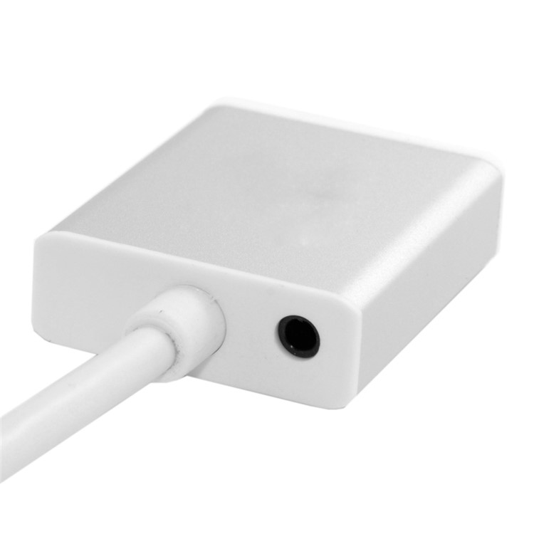 HDMI Source to VGA & 3.5mm Output Converter Cable for HDTV PC 1080P - Silver Shell-9