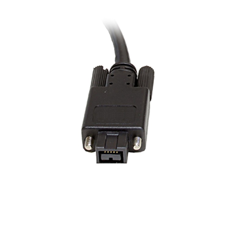 1.8m 9-Pin/9-Pin IEEE 1394 Firewire Cable iLink DV Data Transfer with Screw - Black-2