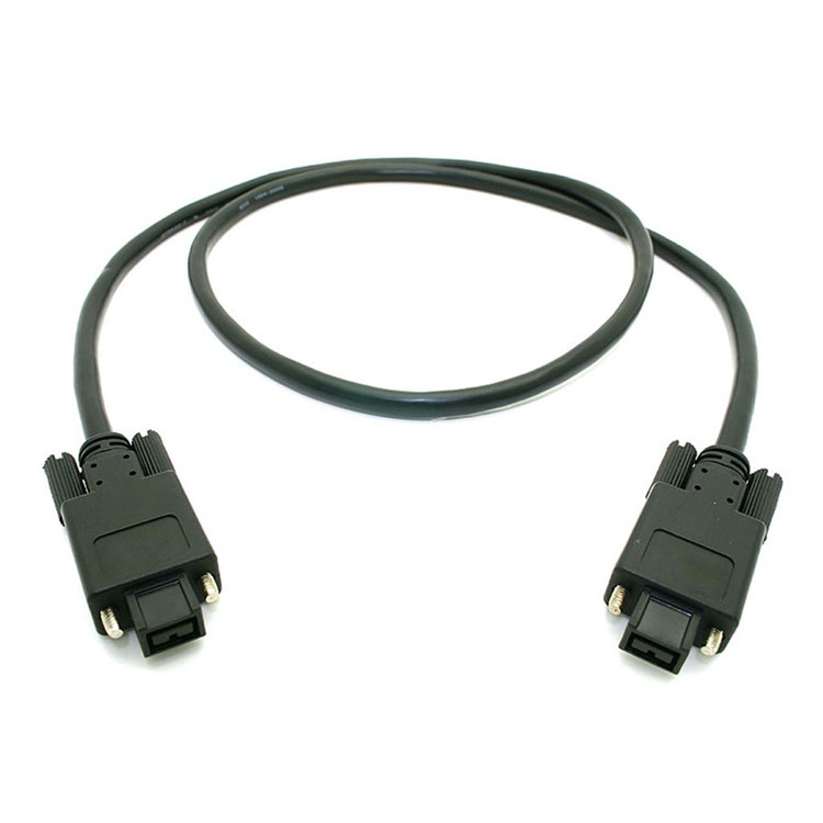 1.8m 9-Pin/9-Pin IEEE 1394 Firewire Cable iLink DV Data Transfer with Screw - Black-4