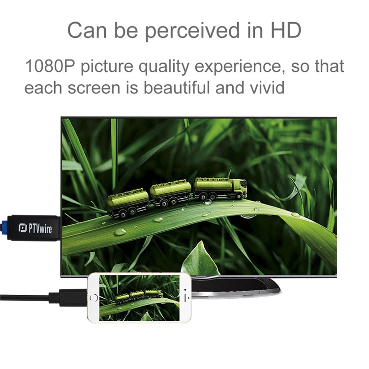 PTVwire CA01F IOS Screen Mirroring HDMI 1080P Adapter Cable for iPhone 7/iPad Pro Etc-5