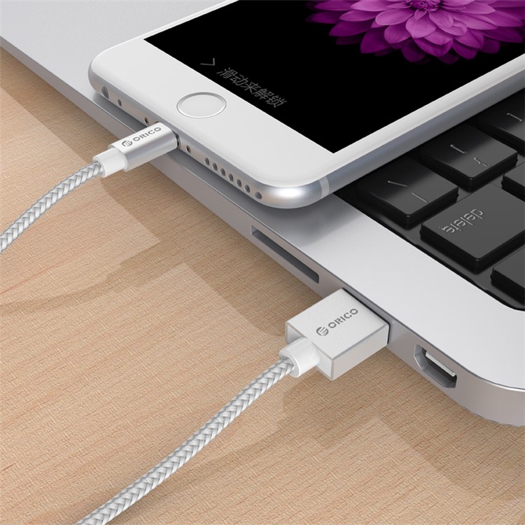 ORICO IDC-10-SV Metal MFI Certified Lightning 8Pin Woven Charging Data Cable-8