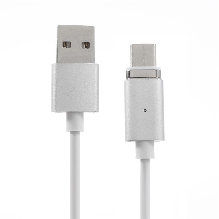 Magnetic USB Type-C Cable Data Charging Cable for Cell Phones & Tablets etc. (1.2m) - Silver-2