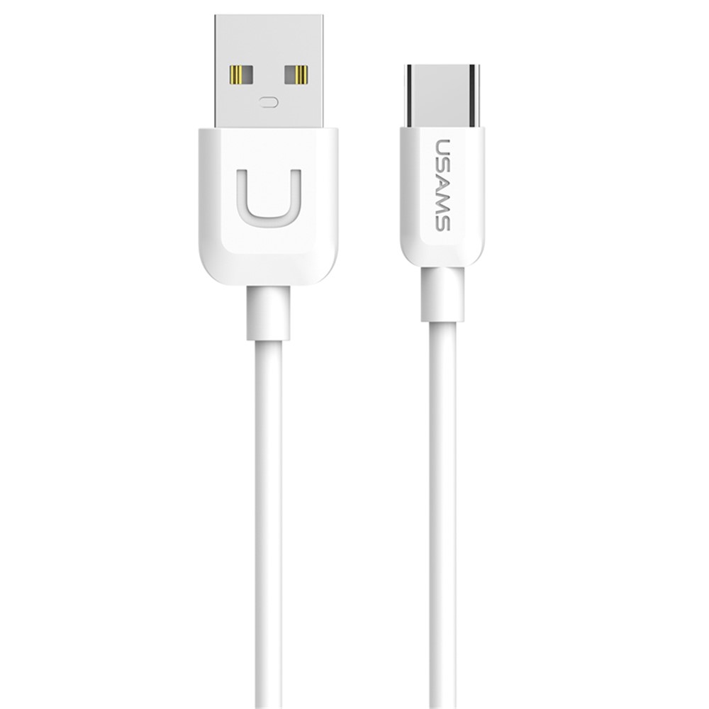 USAMS 1m USB Type-C Data Charging Cord for Huawei Mate 9/Galaxy C9 Pro etc - White-2