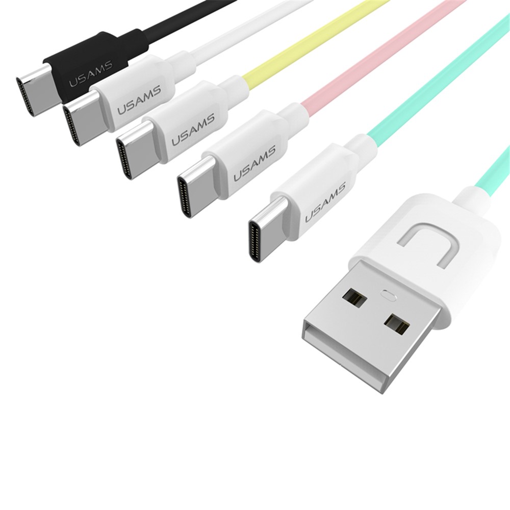 USAMS 1m USB Type-C Data Charging Cord for Huawei Mate 9/Galaxy C9 Pro etc - White-6
