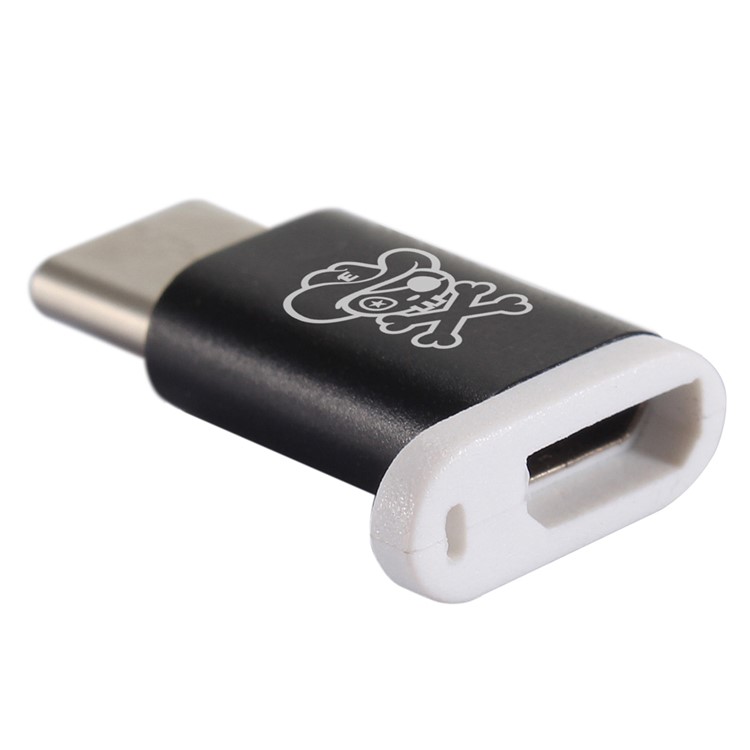 HAT PRINCE Micro USB Female to USB 3.1 Type-C Male Adapter with Key Hole for Huawei Mate 9 (HC-4) - Black-4