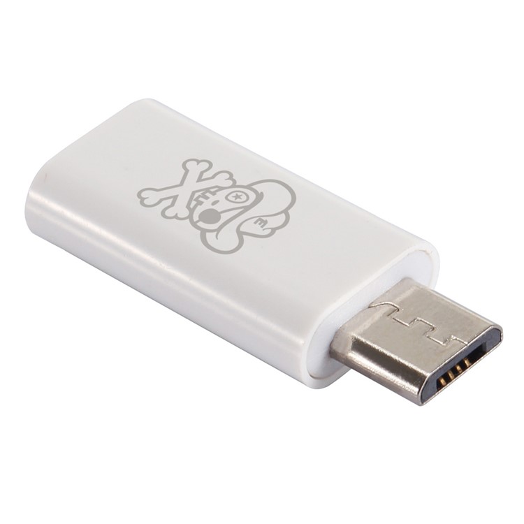 HAT PRINCE Mini USB 3.1 Type-C to Micro USB Converter Adapter (HC-5) - White-3