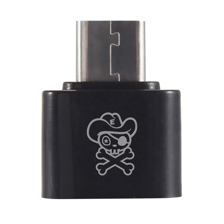HAT PRINCE ABS Super Mini USB 2.0 Female to USB 3.1 Type-C Male OTG Adapter (HC-8) - Black-2