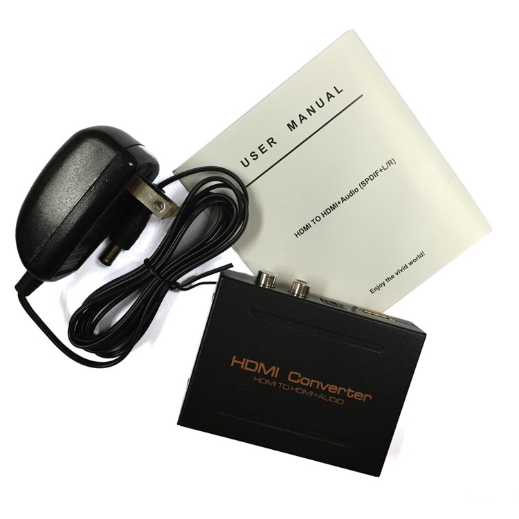 HDMI TO HDMI+ Audio (SPDIF+R/L) Stereo Analog Audio Converter Separator - EU Plug-9
