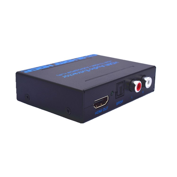 HDMI Audio Extractor, HDMI to HDMI + Audio (SPDIF+R/L), Support ARC 4K EDID Setting - EU Plug-2