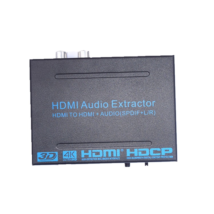 HDMI Audio Extractor, HDMI to HDMI + Audio (SPDIF+R/L), Support ARC 4K EDID Setting - EU Plug-3