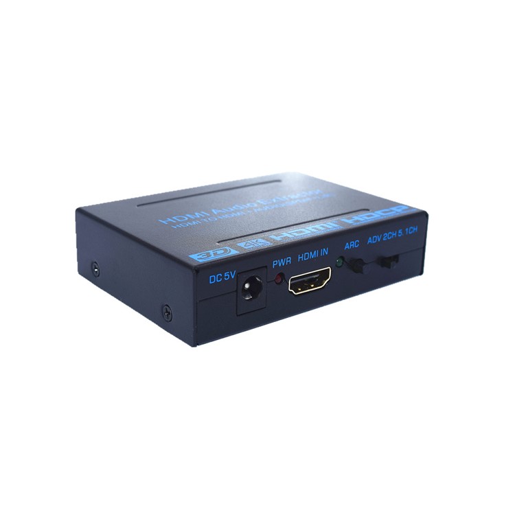 HDMI Audio Extractor, HDMI to HDMI + Audio (SPDIF+R/L), Support ARC 4K EDID Setting - EU Plug-5