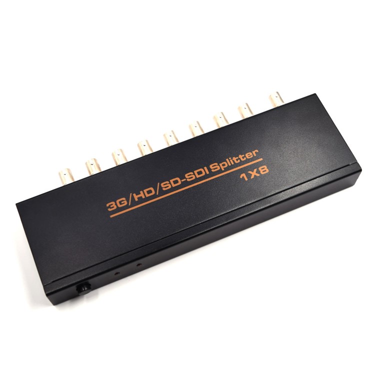 SDI Splitter 1x8, Supports SD-SDI/HD-SDI/3G-SDI, 1 Input 8 Outputs - US Plug-2