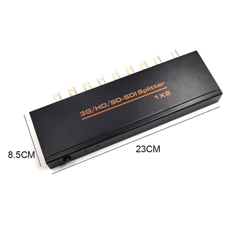 SDI Splitter 1x8, Supports SD-SDI/HD-SDI/3G-SDI, 1 Input 8 Outputs - US Plug-6