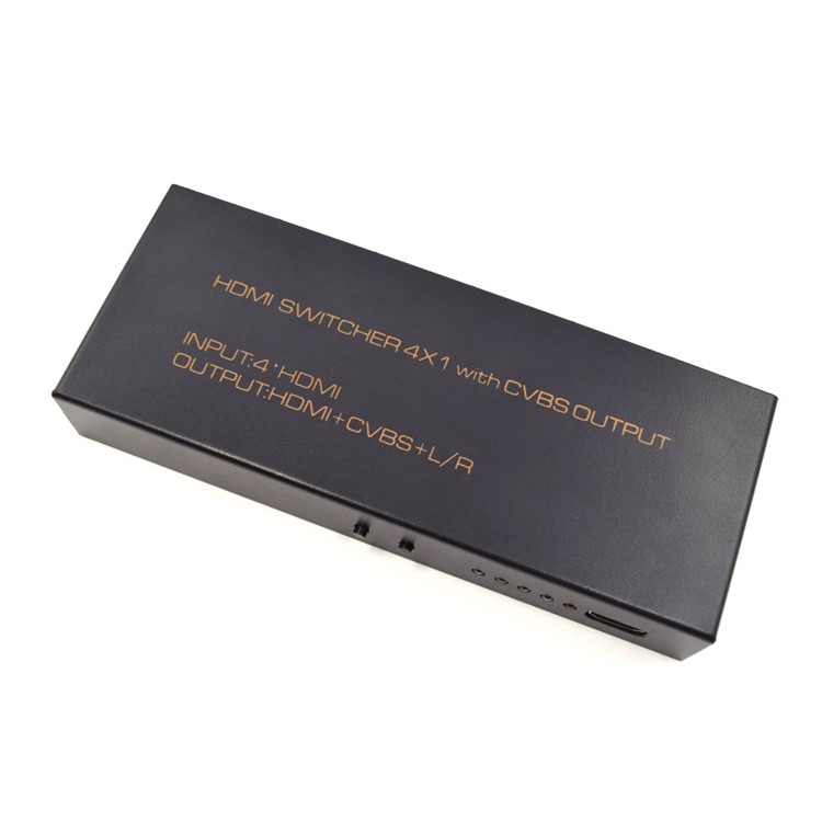 4x1 HDMI Switcher 4 Input 1 Output with CVBS Output - US Plug-2