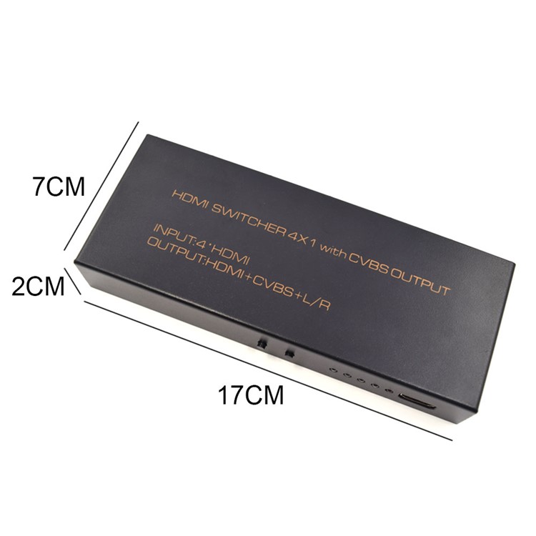 4x1 HDMI Switcher 4 Input 1 Output with CVBS Output - US Plug-5