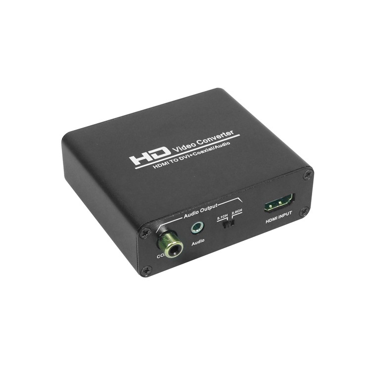 HD Video Converter, HDMI Input to DVI-D with Coaxial and 3.5mm Audio Output - EU Plug-3