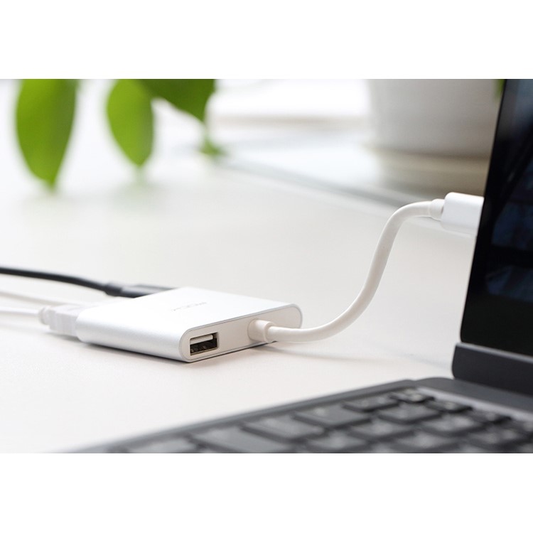 ROCK Type-C Male to 2*USB 2.0 Female + USB 3.0 Female + Type-C Female Ports Converter Adapter - Silver-13