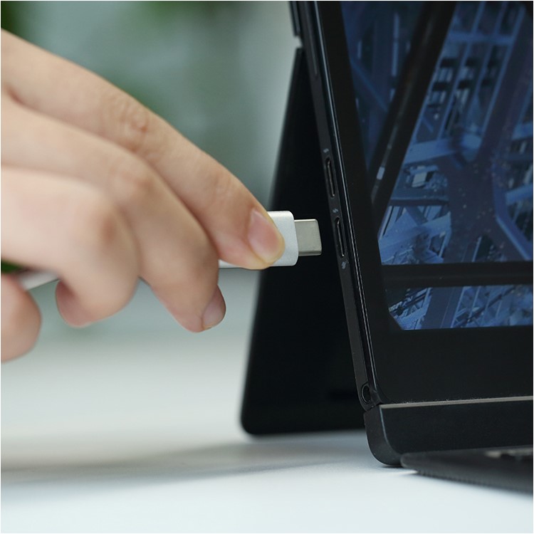 Rock USB Type-C to HDMI + USB 3.0 + Female Type-C Adapter for MacBook Pro / Chromebook etc-8