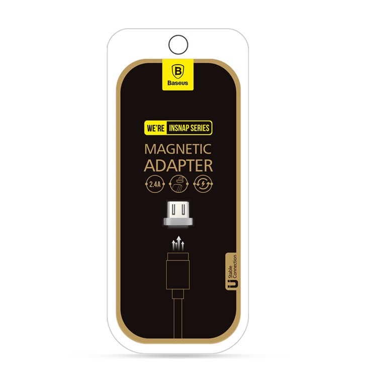 BASEUS Magnetic Micro USB Charging Data Sync Adapter for Android Phones - Silver-10