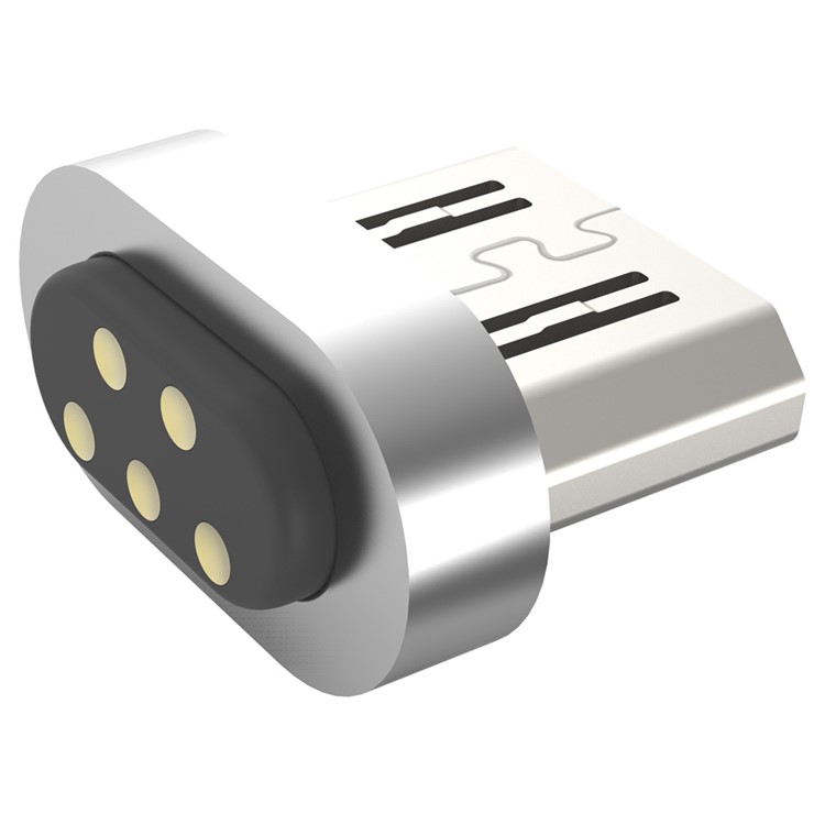 BASEUS Magnetic Micro USB Charging Data Sync Adapter for Android Phones - Silver-2