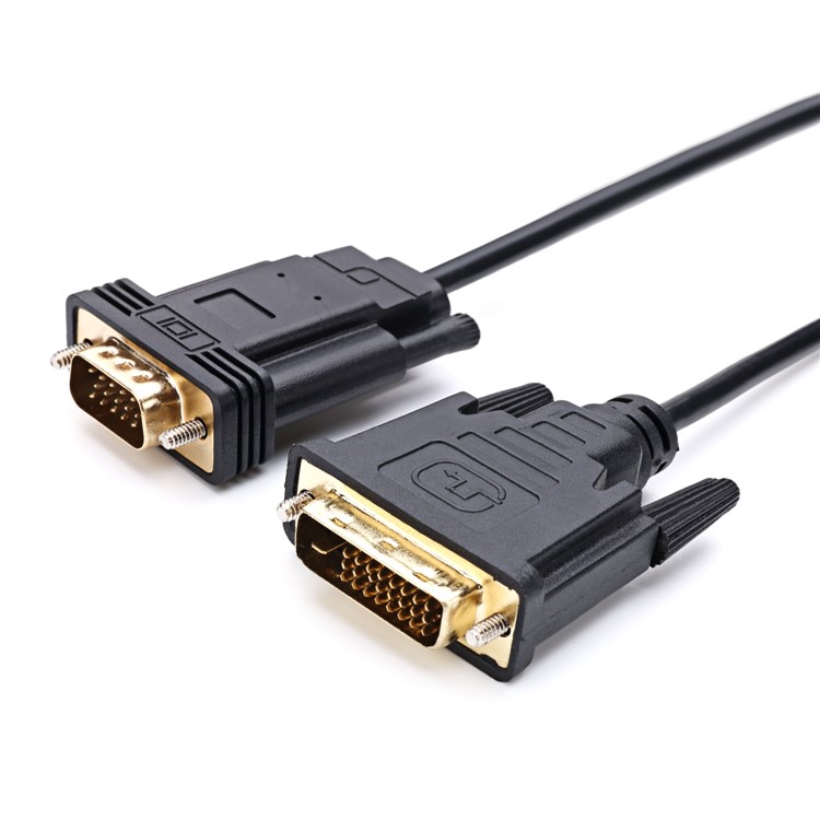 DVI 24+1 DVI-D M to VGA Male With Chip Active Adapter Converter Cable for PC DVD Monitor HDTV-10