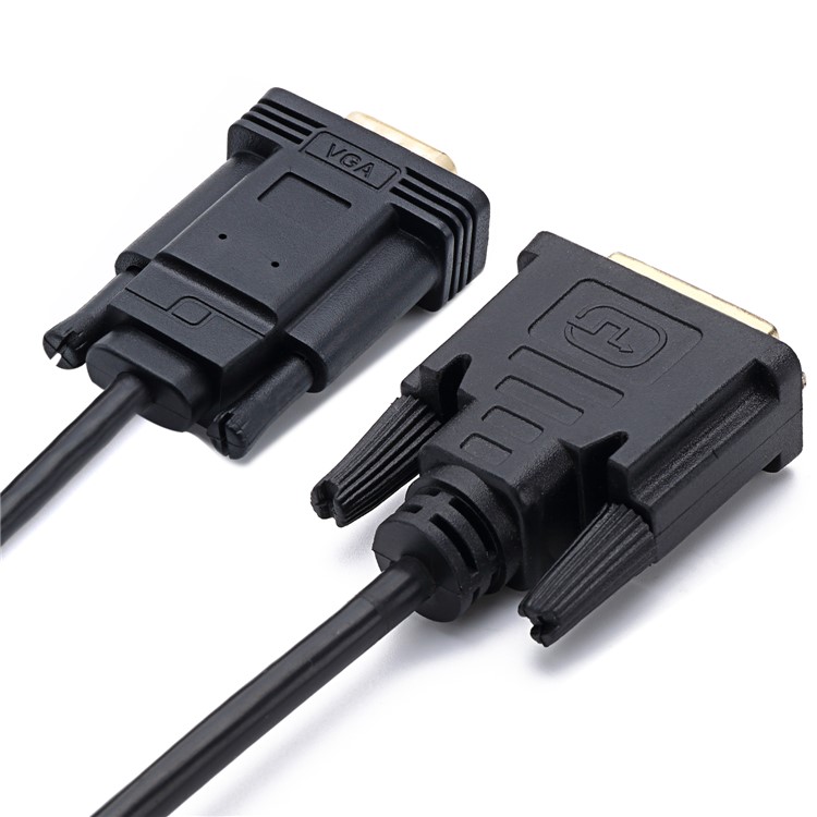 DVI 24+1 DVI-D M to VGA Male With Chip Active Adapter Converter Cable for PC DVD Monitor HDTV-5