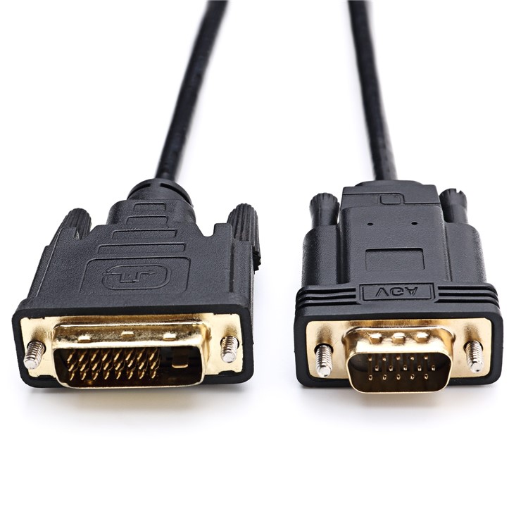 DVI 24+1 DVI-D M to VGA Male With Chip Active Adapter Converter Cable for PC DVD Monitor HDTV-6