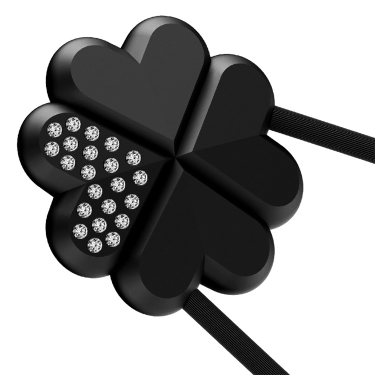 JOYROOM L125 Bling Diamonds Decor Clover Micro USB Cable for Samsung S7 etc. (20cm) - Black-5