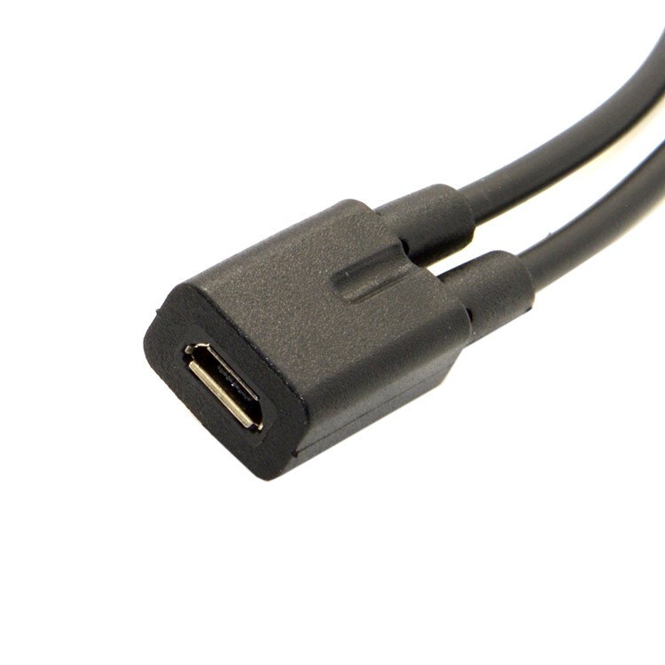 UC-004 Micro USB Female to Micro USB Male + Type-C Male Splitter Extension Charge Cable-10