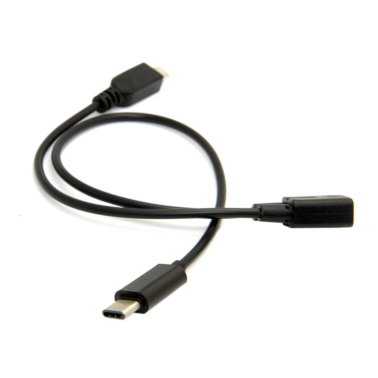 UC-004 Micro USB Female to Micro USB Male + Type-C Male Splitter Extension Charge Cable-4