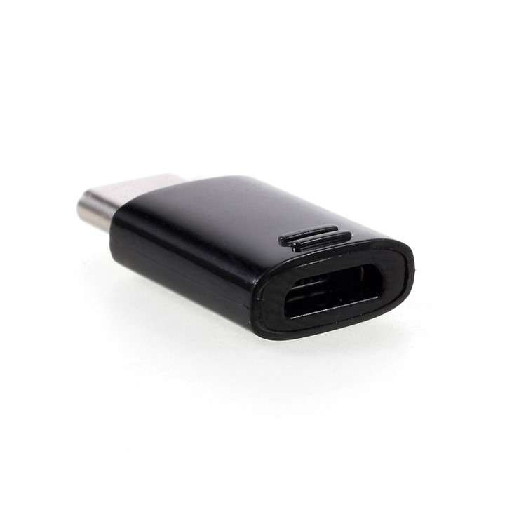 Mini Size Micro USB Female to Type-C Male Converter Adapter - Black-4