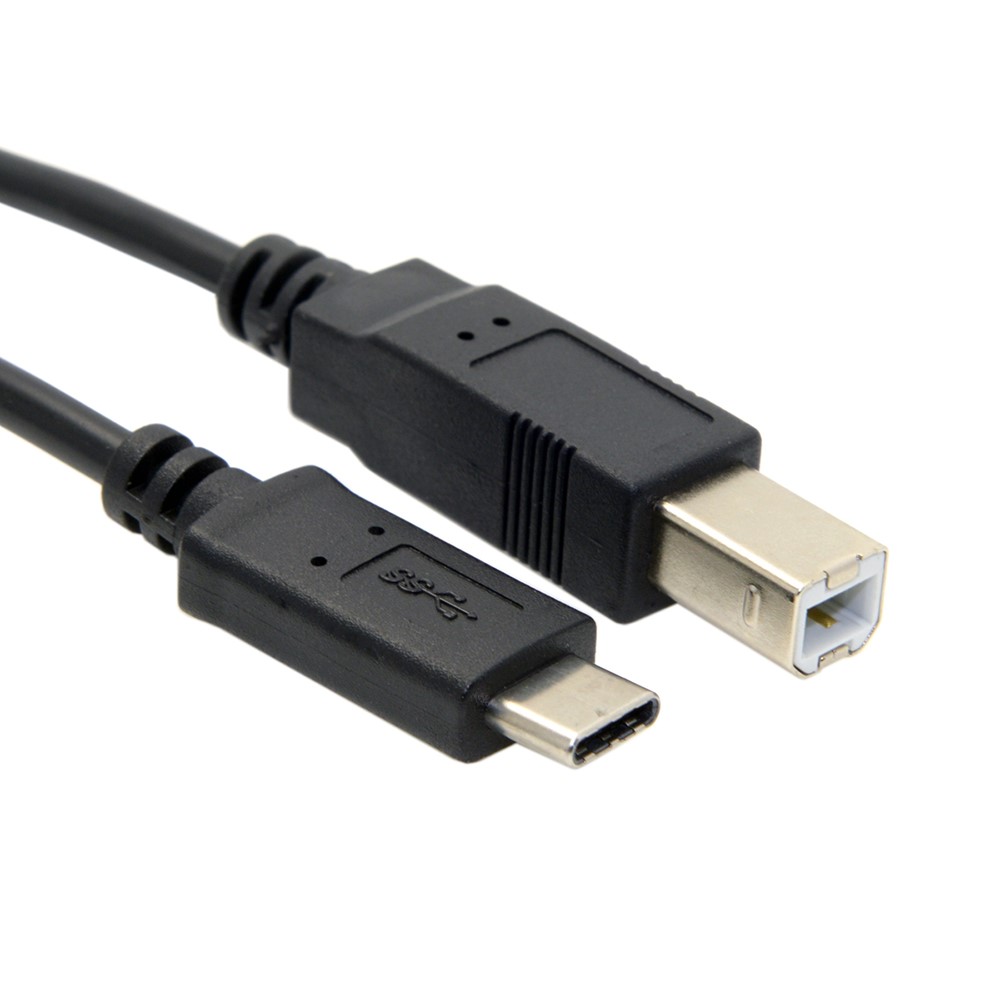USB-C USB 3.1 Type C Male Connector to USB 2.0 B Type Male Data Cable for Cell Phone & Macbook & Laptop-3