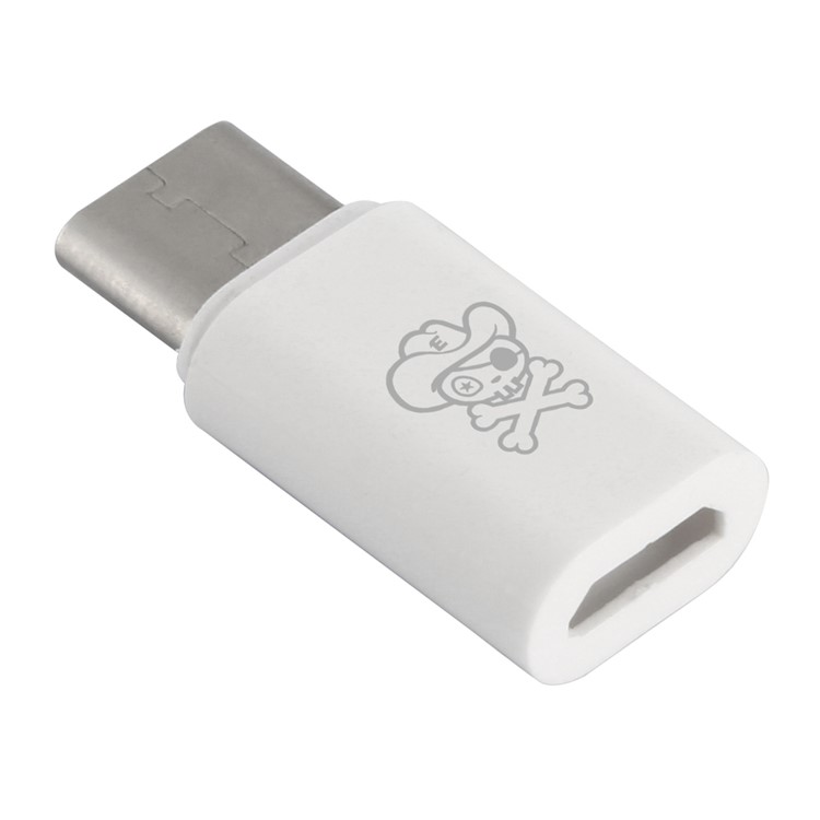 HAT PRINCE ABS Super Mini Micro USB Female to USB 3.1 Type-C Male Converter Adapter for Huawei Mate 9 - White-2
