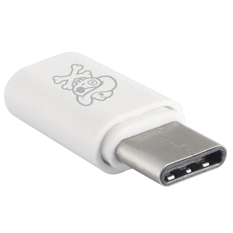 HAT PRINCE ABS Super Mini Micro USB Female to USB 3.1 Type-C Male Converter Adapter for Huawei Mate 9 - White-3
