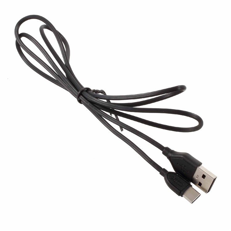 XO NB8 Type-C USB Data Sync Charger Cable 1m for Samsung Sony Huawei etc - Black-1