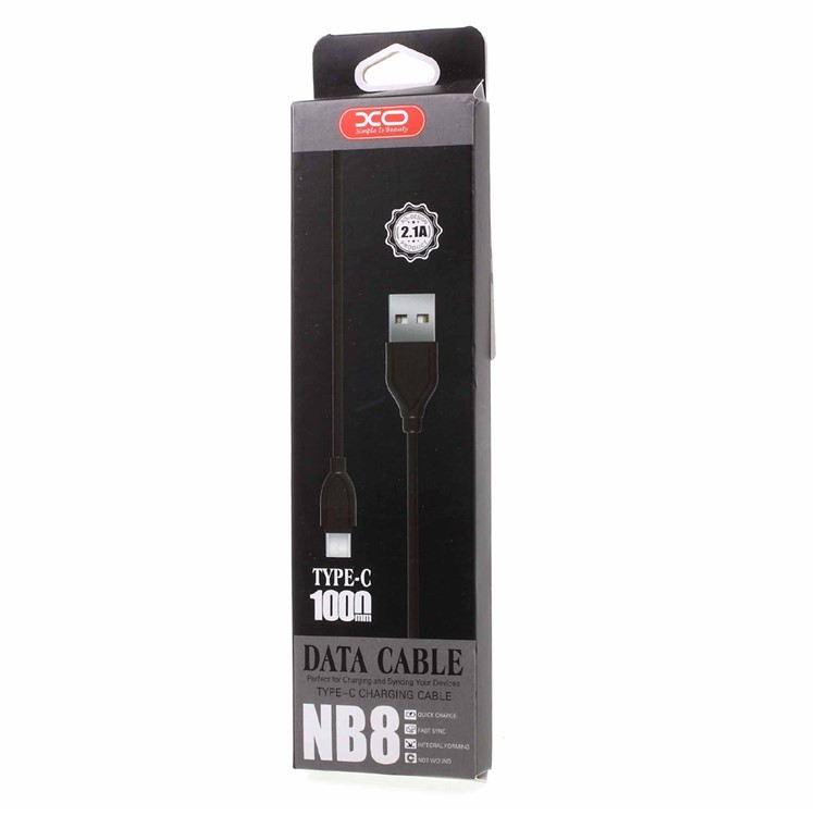 XO NB8 Type-C USB Data Sync Charger Cable 1m for Samsung Sony Huawei etc - Black-7