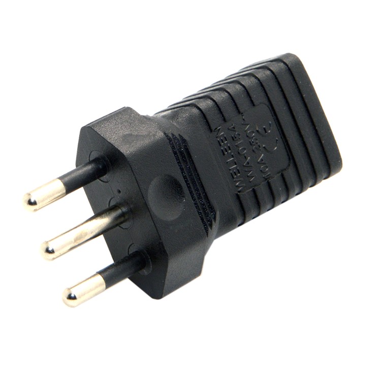 Italy Male Plug to USA AC Nema 5-15R Female Power Adapter Rated 10A 250V (PW-181)-6