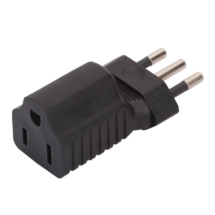 Italy Male Plug to USA AC Nema 5-15R Female Power Adapter Rated 10A 250V (PW-181)-8