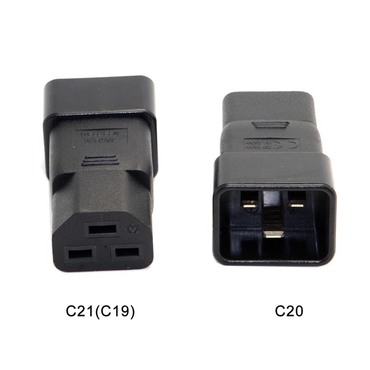 IEC320 C20 to C21 C19 Male to Female Extension PDU UPS Power Adapter Rated 10A 250V (PW-183)-12