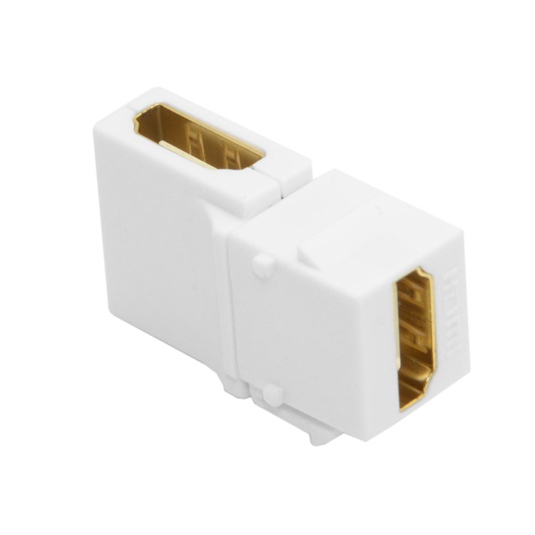 90 Degree Right Angled HDMI 1.4 Snap-in Female to Female Keystone Jack Coupler Adapter-2