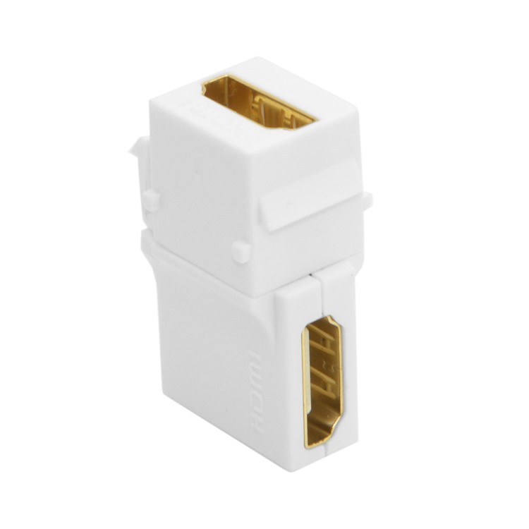 90 Degree Right Angled HDMI 1.4 Snap-in Female to Female Keystone Jack Coupler Adapter-5